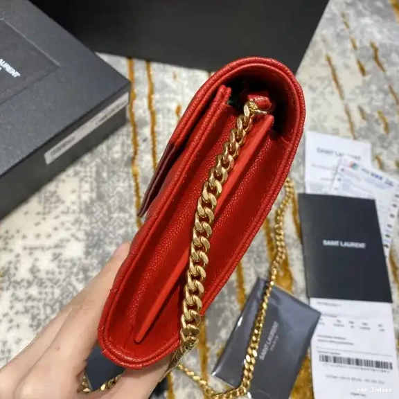 Repzbay REP MATELASSÉ CHAIN CASSANDRE WALLET YSL 0507